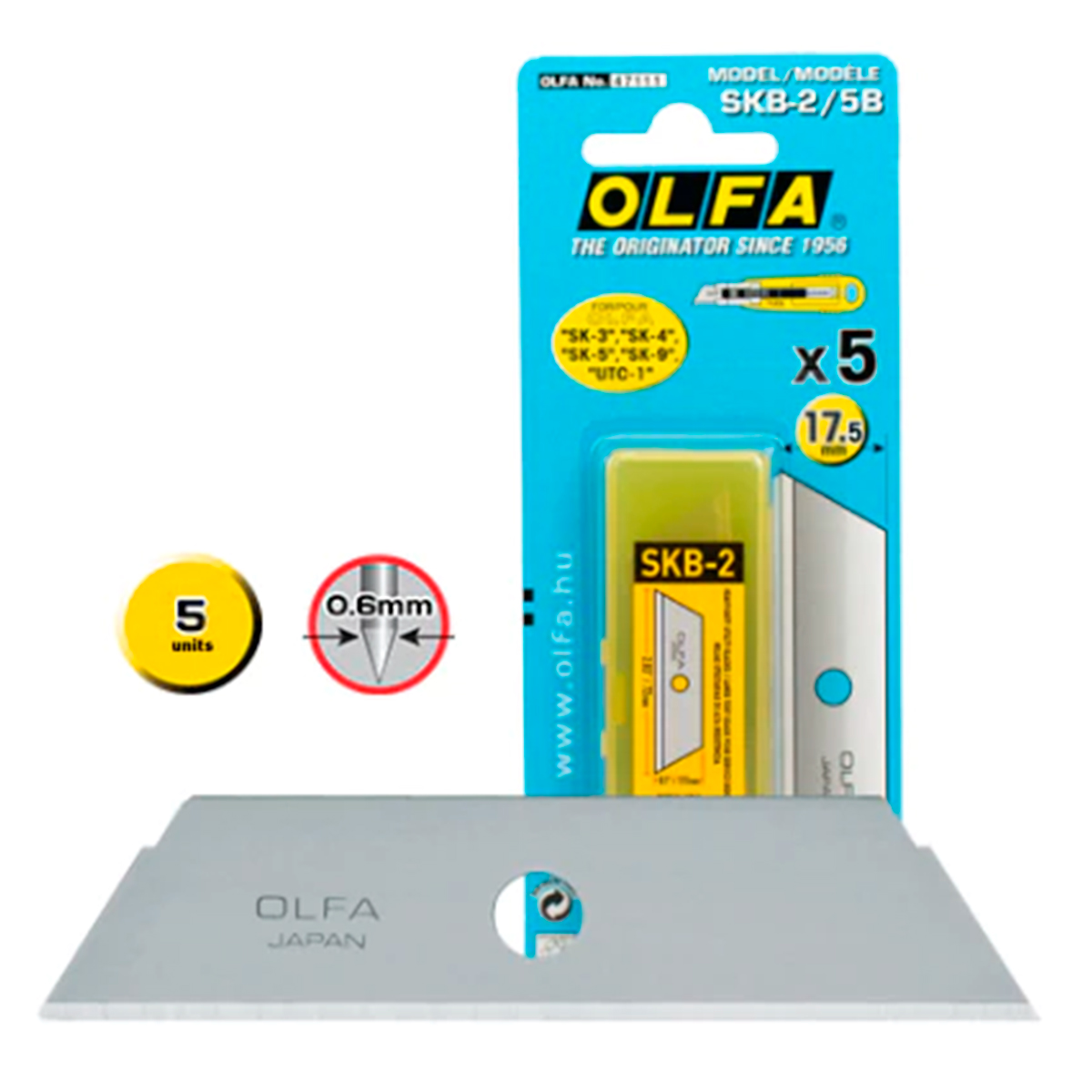 OLFA PACK 5 CUCHILLAS CUTTERS