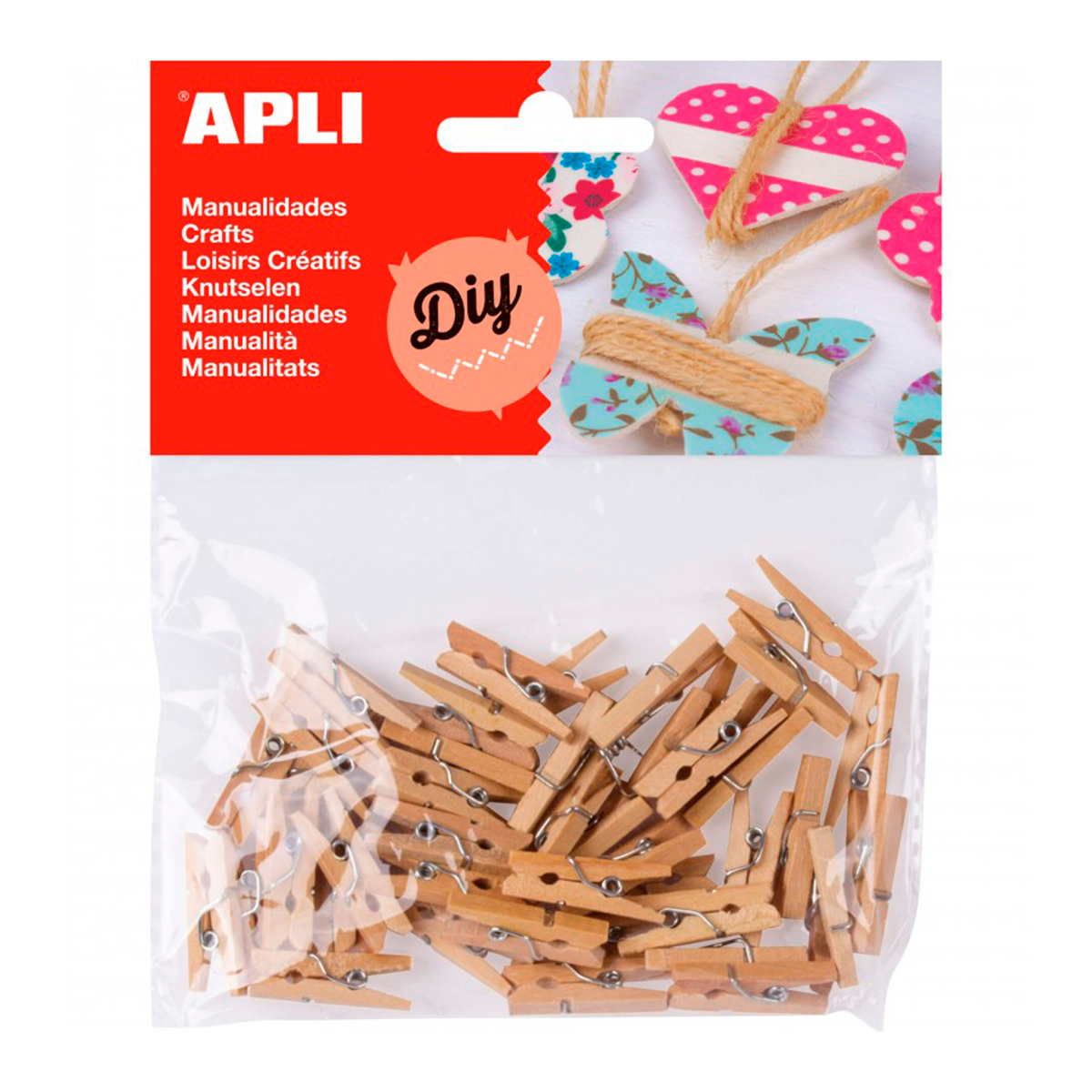 APLI MINI PINZAS MADERA 45U