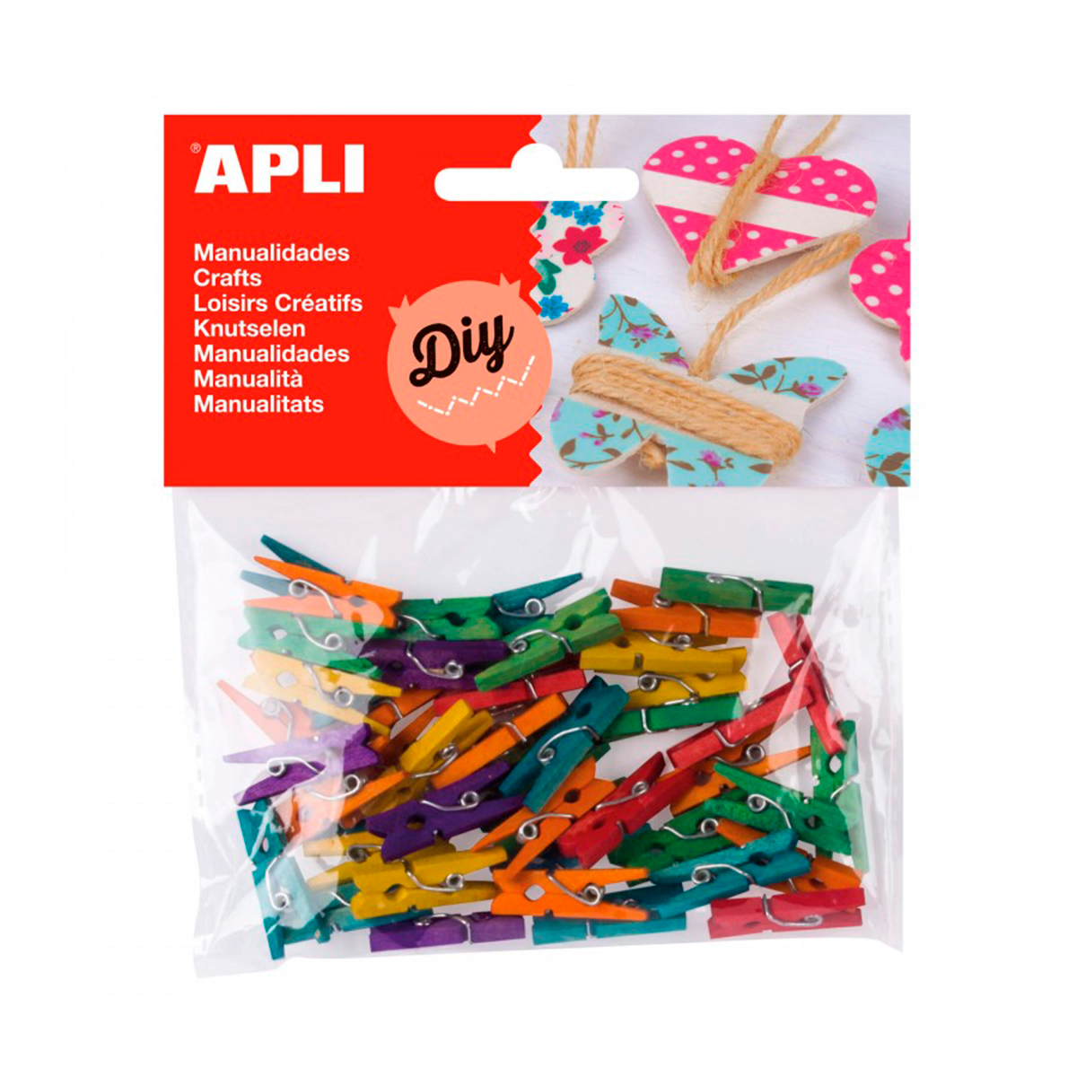 APLI MINI PINZAS MADERA 45U