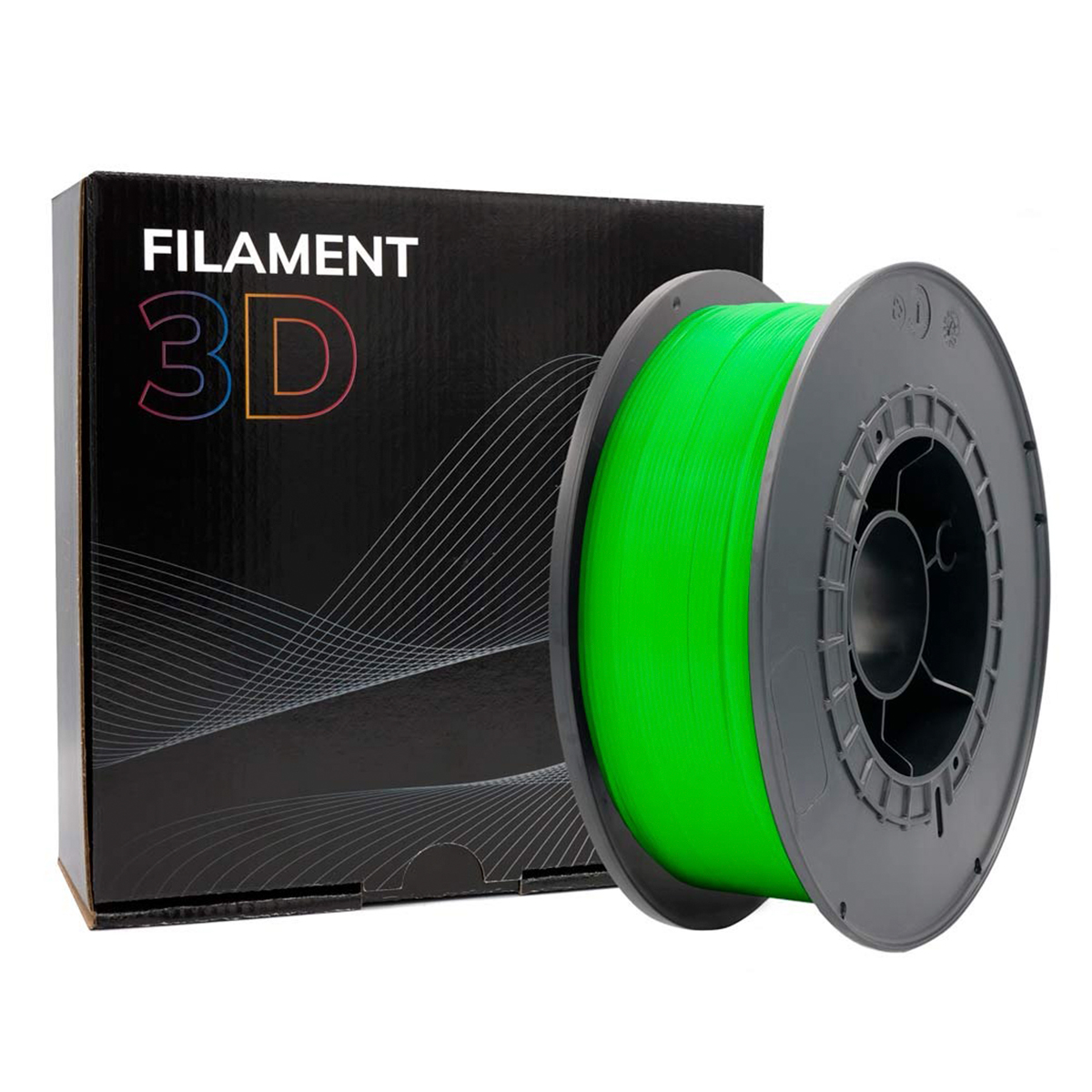FILAMENTO 3D PLA VERDE FLUOR.