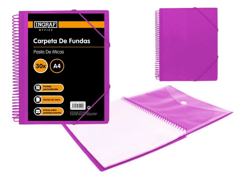 INGRAF CARPETA 30 FUNDAS A4 MO