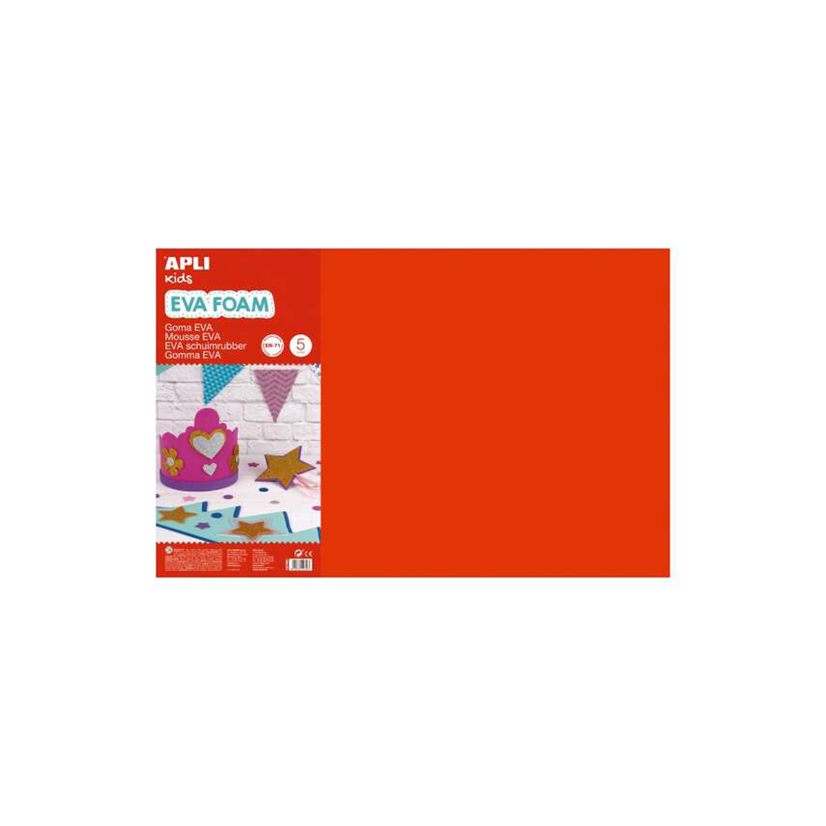 APLI GOMA EVA 600X400 ROJO 5H