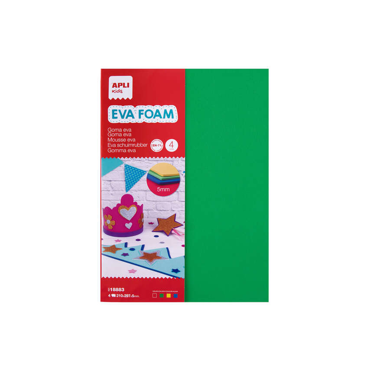 APLI GOMA EVA A4 5MM SURTID 4H