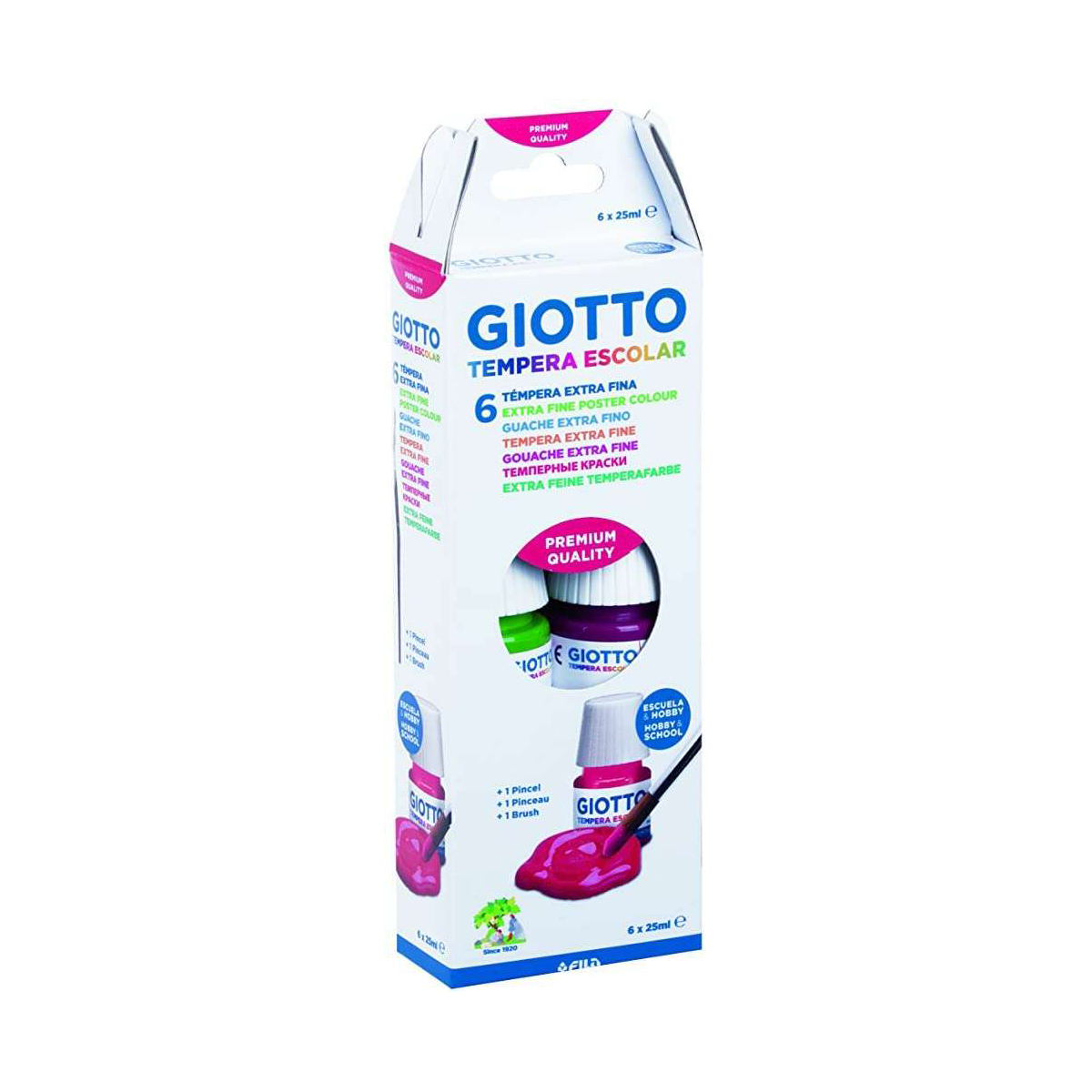 GIOTTO TEMPERAS + PINCEL 6U